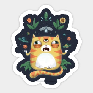 The All Knowing Cat Sticker